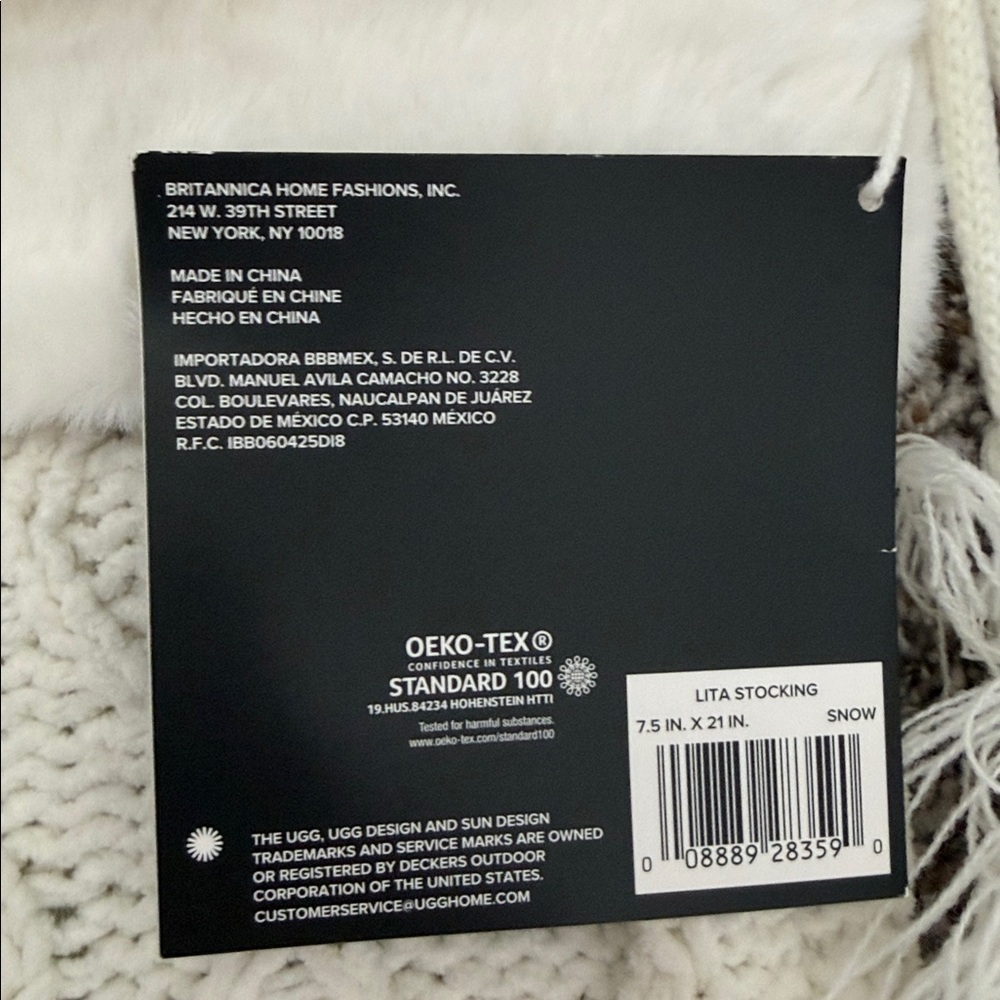UGG Lita Christmas Stocking set of 2 - Picture 4 of 4